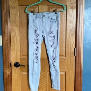 American Eagle Super Stretch Destroyed Skinny Jean